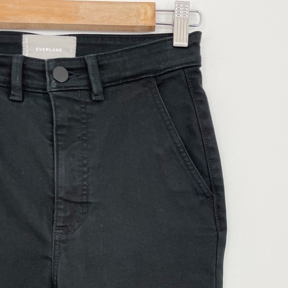 Everlane Black The Slim Leg Crop Regular Denim Jeans Size 2 - Picture 8 of 16